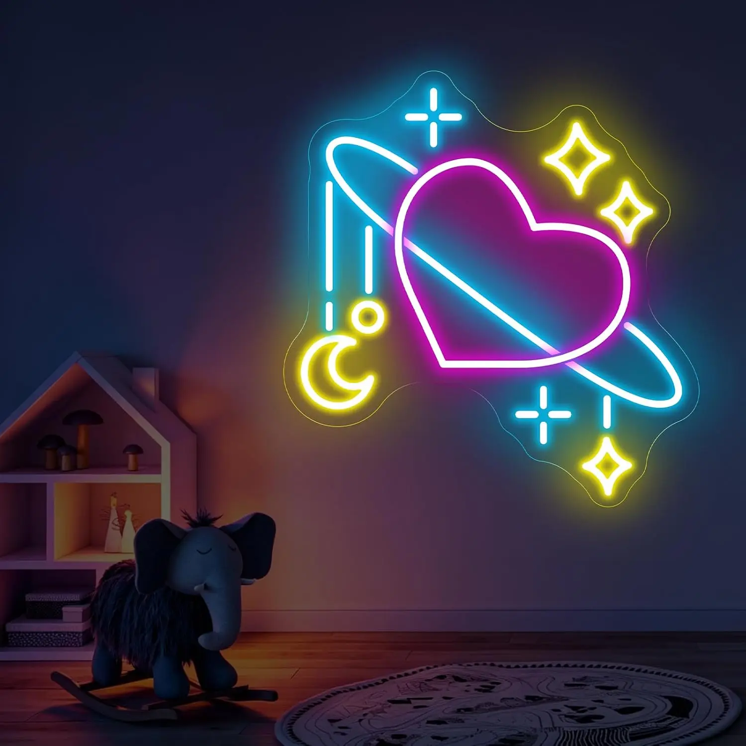 Space Planet Neon Sign LED Neo - Baby Nursery Wall Lights recensie en prijs