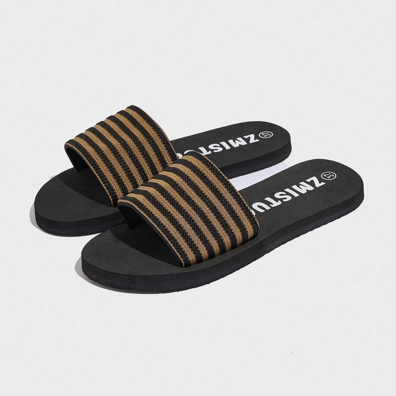 2024 New Slippers Women Striped Slippers Casual Beach Sandals EVA Non-slip Ladies Flat Home Bathroom Slides Pantuflas Mujer image 5