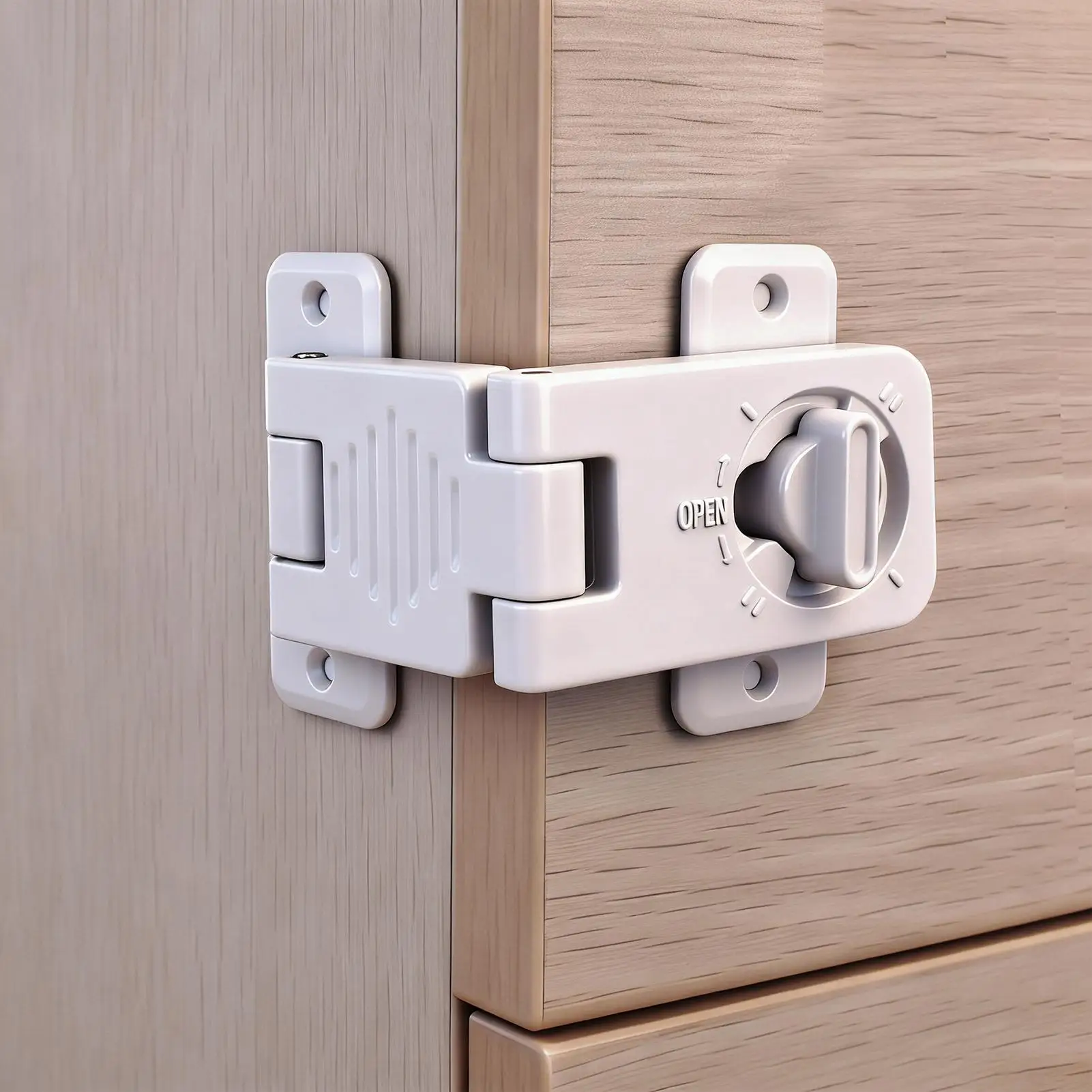 Fridge Lock for Kids Child Safety Right Angle Appliance Locking Latches Adhesive Fridge Child Locks for Home Apartment Farmhouse