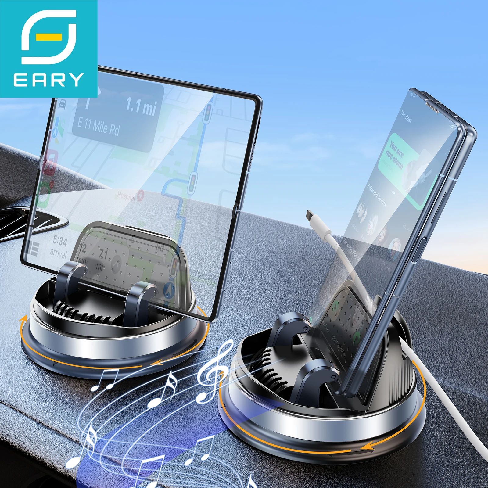 

Eary for Samsung Z fold 6 5 4 Car Phone Mount Phone Holder Car Accessories S25 Ultra iPhone 16 Pro Max Oppo Xiaomi 15 Huawei X6