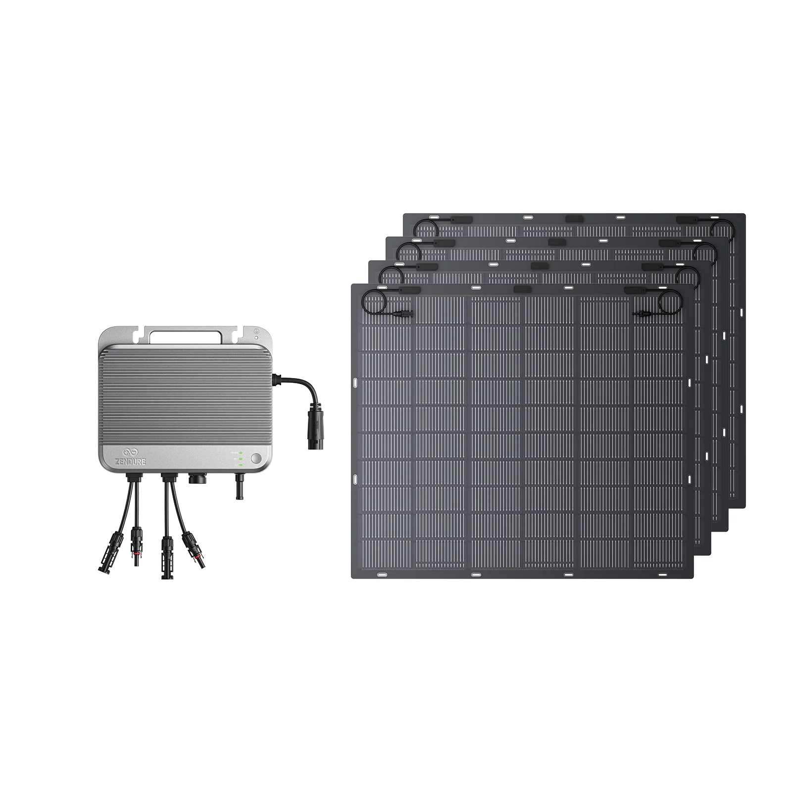 Zendure Solar Flow 800 Micro-omvormer voor balkon-energiecentrale, 1200W zonne-ingang, 800W AC in-/uitgang, weinig lichtproductie bij weinig licht, TOU-app.