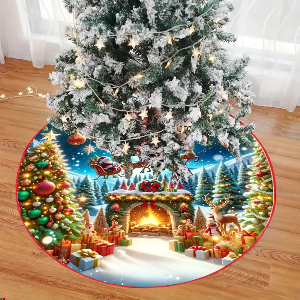 تنورة شجرة عيد الميلاد المجيد من فيكاما، زينة كلاسيكية للعطلات، مثالية لعيد الميلاد والهالوين والاحتفالات للعام الجديد