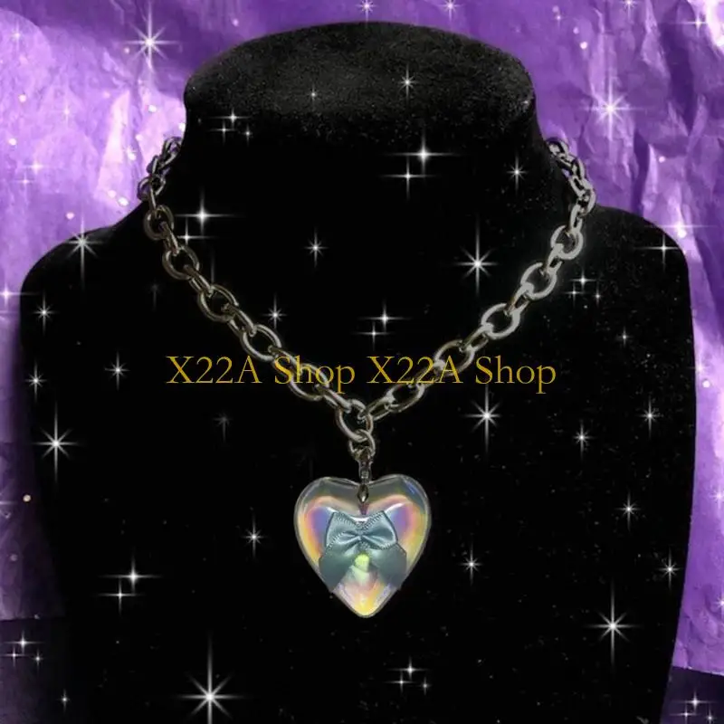 Unique Fashionable Heart shaped Pendant Necklace Versatile Accessory for Everyday Wear