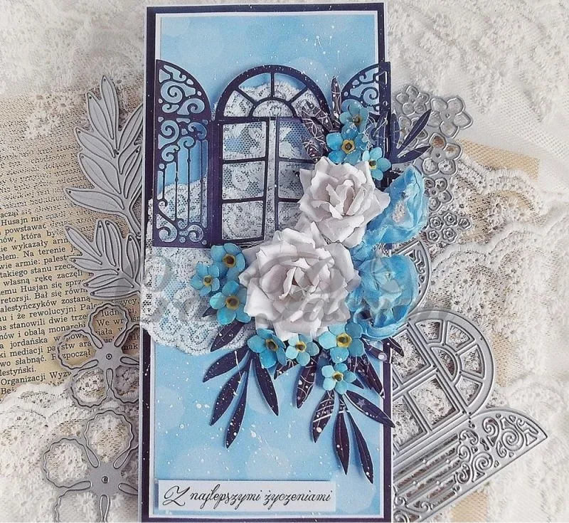 Piggy Craft metal cutting dies cut die mold Flower leaf photo frame Scrapbook paper craft knife mould blade punch stencils dies