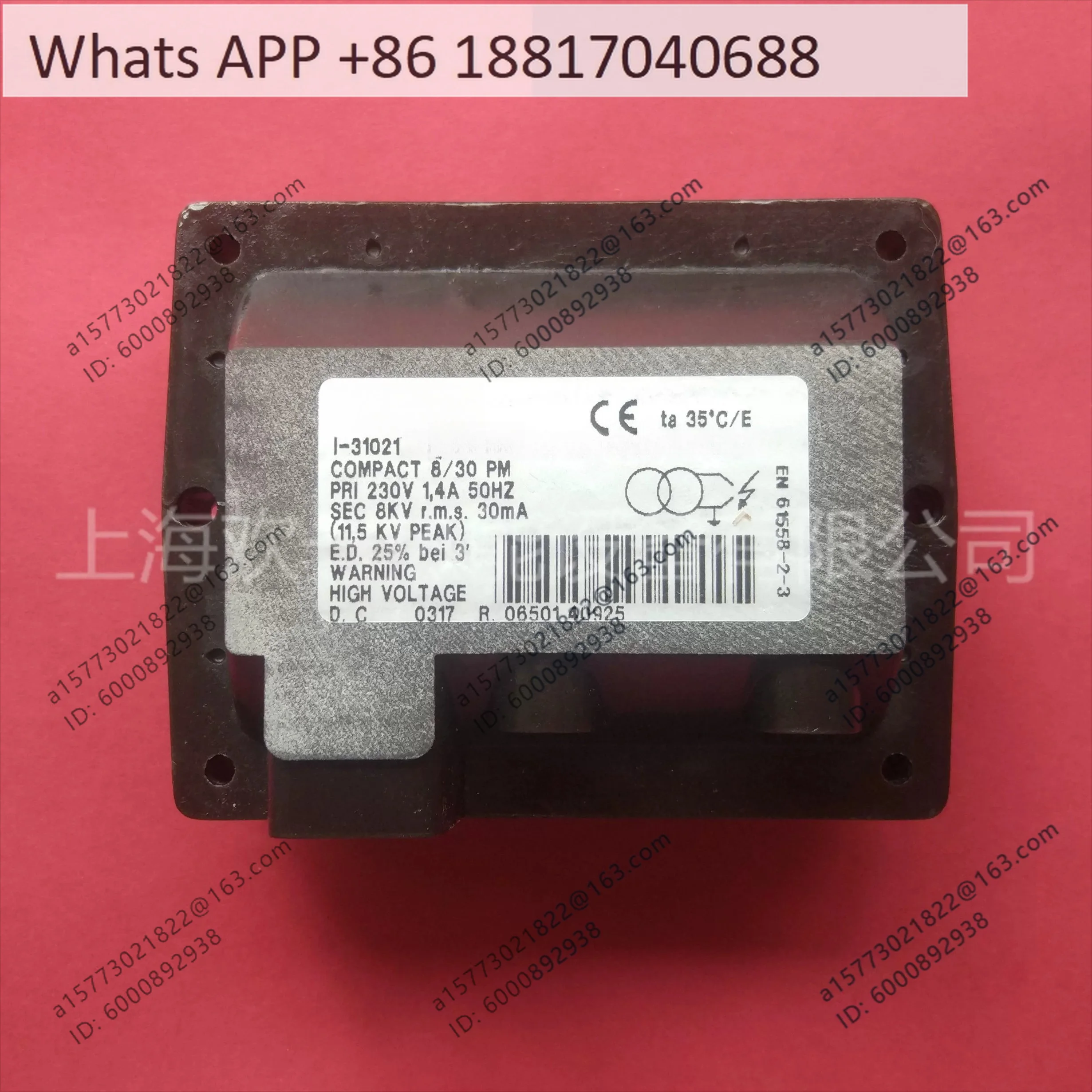 Ignition Transformer 10/30CM 8/20PM High Voltage Package Burner