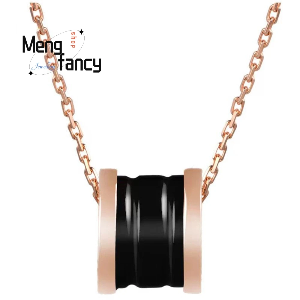 Natural A Jade Mocui S925 Silver Inlaid Lutong Pendant Ice Jade Bucket Beads Men's And Women's Jade Pendant Fine Jewelry