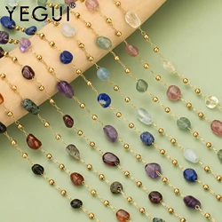YEGUI C378, 체인, 스테인레스 스틸, 니켈 프리, 천연석, 매력, 손으로 만든, diy 팔찌 목걸이, 보석 만들기, 1 메터/몫