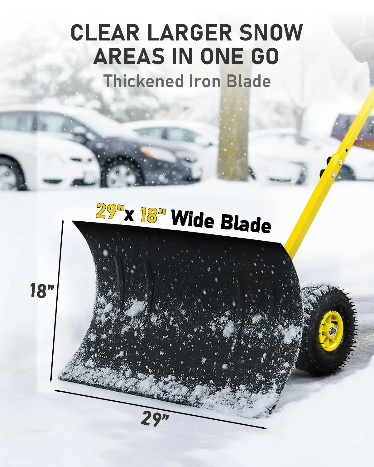 Snow Shovel with Wheels, 29