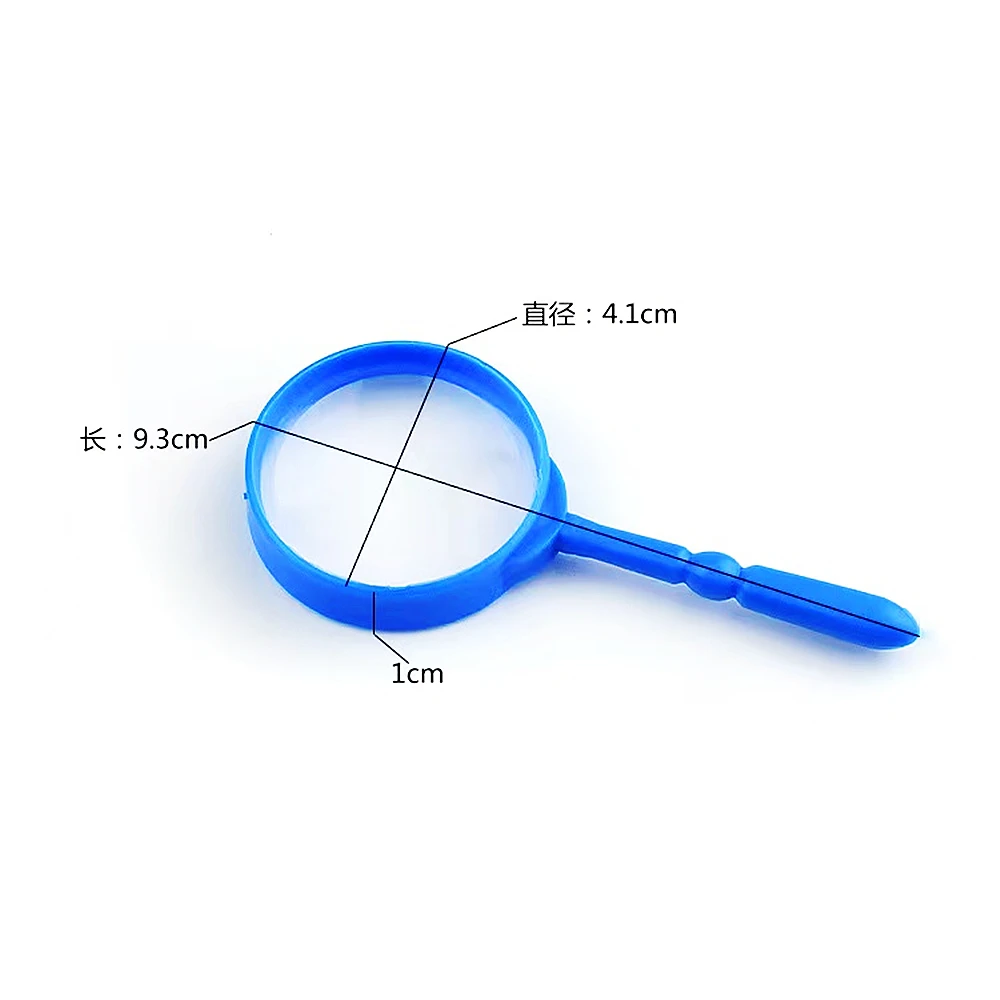 12 Pcs Mini Plastic Colorful Portable Magnifying Glass Kids Birthday Baby Party Favors Candy Bag Prize Toy Pinata Filler 4x10cm