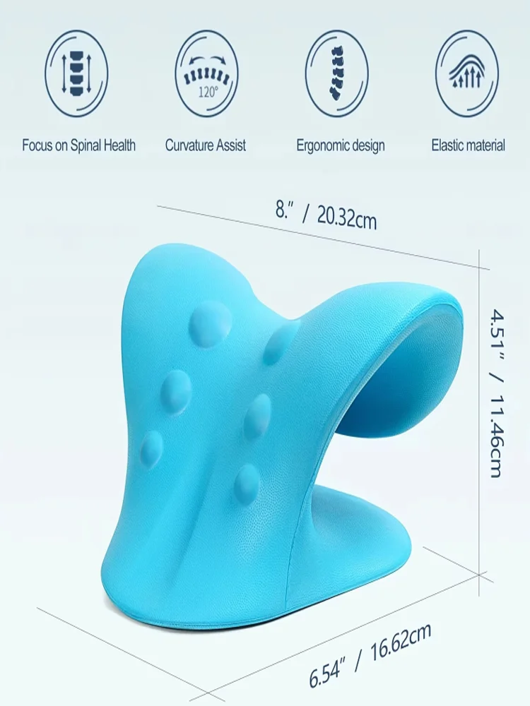 Neck Shoulder Stretcher Relaxer Cervical Spine Stretch Muscle Relaxation Traction Device Massage Pillow Correction Chiropractic