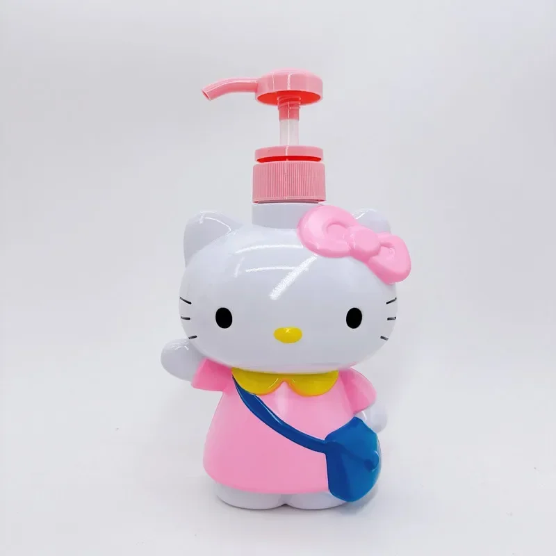 زجاجة حمام من Hello Kitty برسوم كرتونية ، طبق صابون يدوي بالشامبو ، حاوية مطبخ ، هدية صغيرة للحمام ، لطيف ، طاقم عمل ،