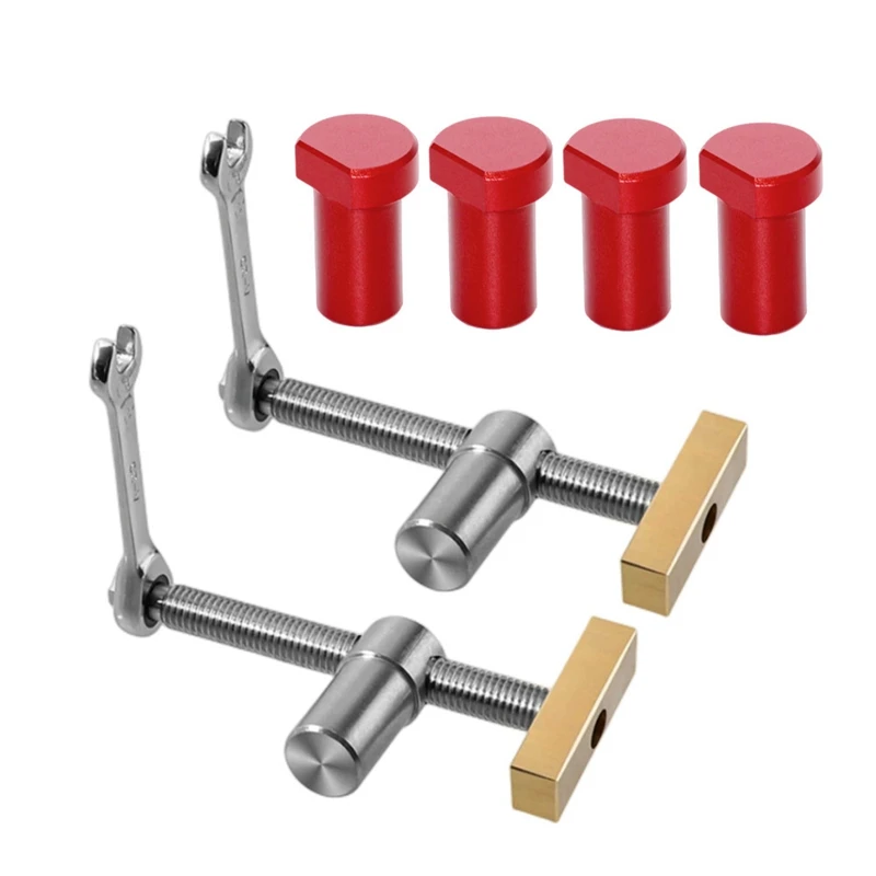 Woodworking Bench Dog Brake Inserts Workbench Fast Fixed Clamp Brass Fixture Vise For 20Mm Desktop Hole Carpenter Tools