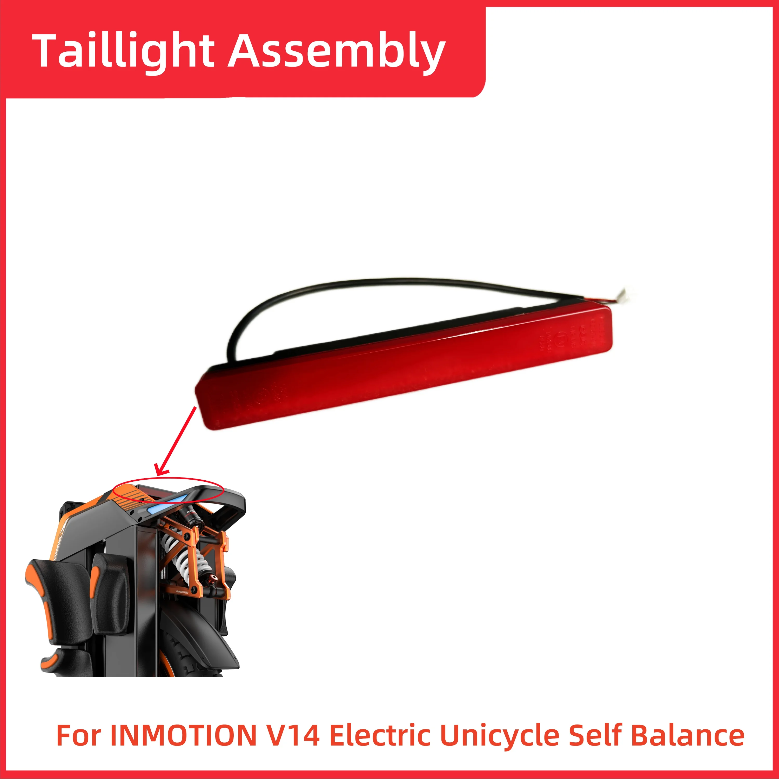 Original  INMOTION V14 Taillight Assembly Electric Unicycle Self Balance Skateboard Scooter Rear Light Spare Parts