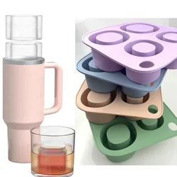 Bandeja para cubitos de hielo, molde para vaso, taza Stanley, cilindro de silicona, fabricante de cubitos de hielo con tapa para 20oz, 30oz, 40oz