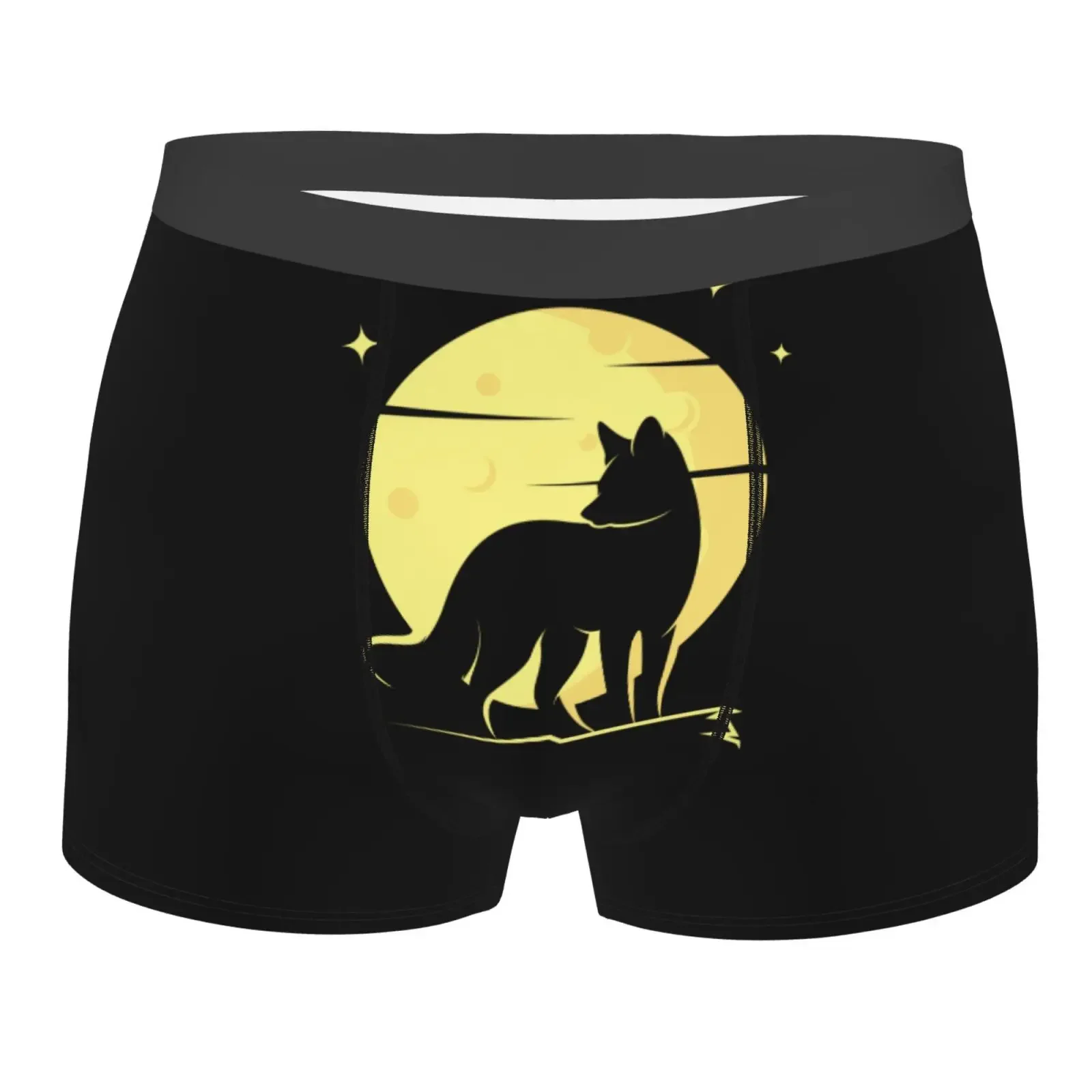 He Fox In The Dark Night Men's Underwear Healthy Soft Comfortable High-Quality Men's Briefs Stylish Trendy Casual Sports Panties