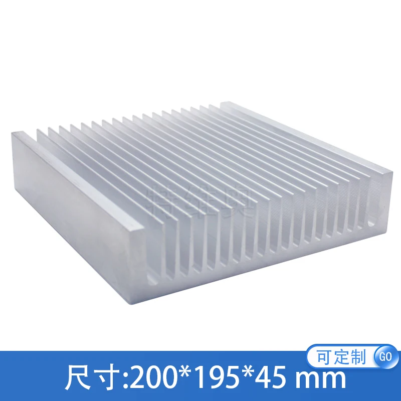 High-power heat sink 200*195*45MM aluminum alloy radiator aluminum profile heat sink all aluminum heat sink can be customized