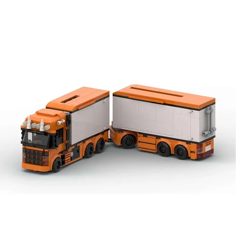 

MOC-199820Долгий грузовик с прицепом, модель строительного блока, 796 деталей, MOC, креативный детский строительный блок для мальчиков на день рождения, игрушка
