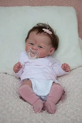 18-20Inch Collectible Waterproof Reborn Baby Girl Full Body Vinyl Doll With Painted Skin and Rooted Hair Lifelike Reborn Dolls