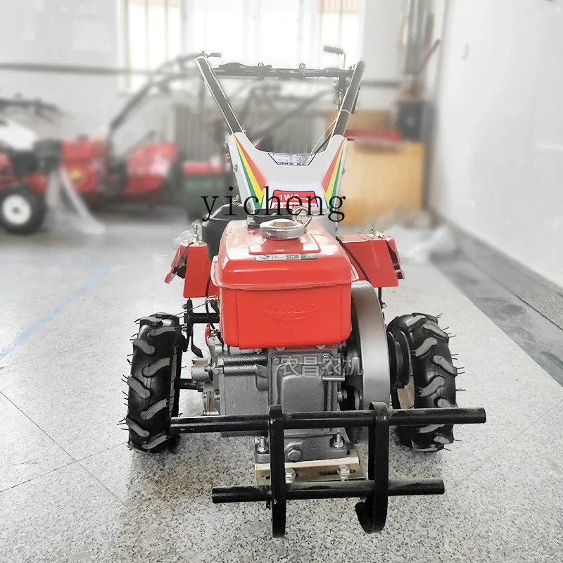 TQH Water-Cooled Four-Wheel Drive Micro-Tiller Dual Differential Steering Model Small Agricultural Multi-Function Cultivator