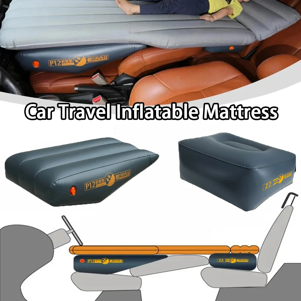 Car Travel Inflatable Mattress Front Slope Pad Inflated Stool Cushions Air Bed Seat Gap Self-driving Supplies Accessories