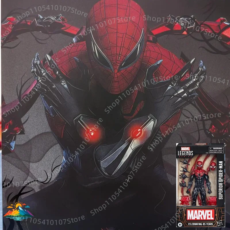 

【IN STOCK】Hasbro Marvel Legends 85th Anniversary Superior Spider-Man 6" Action Figure, 100% Original Collectible Toy Gift