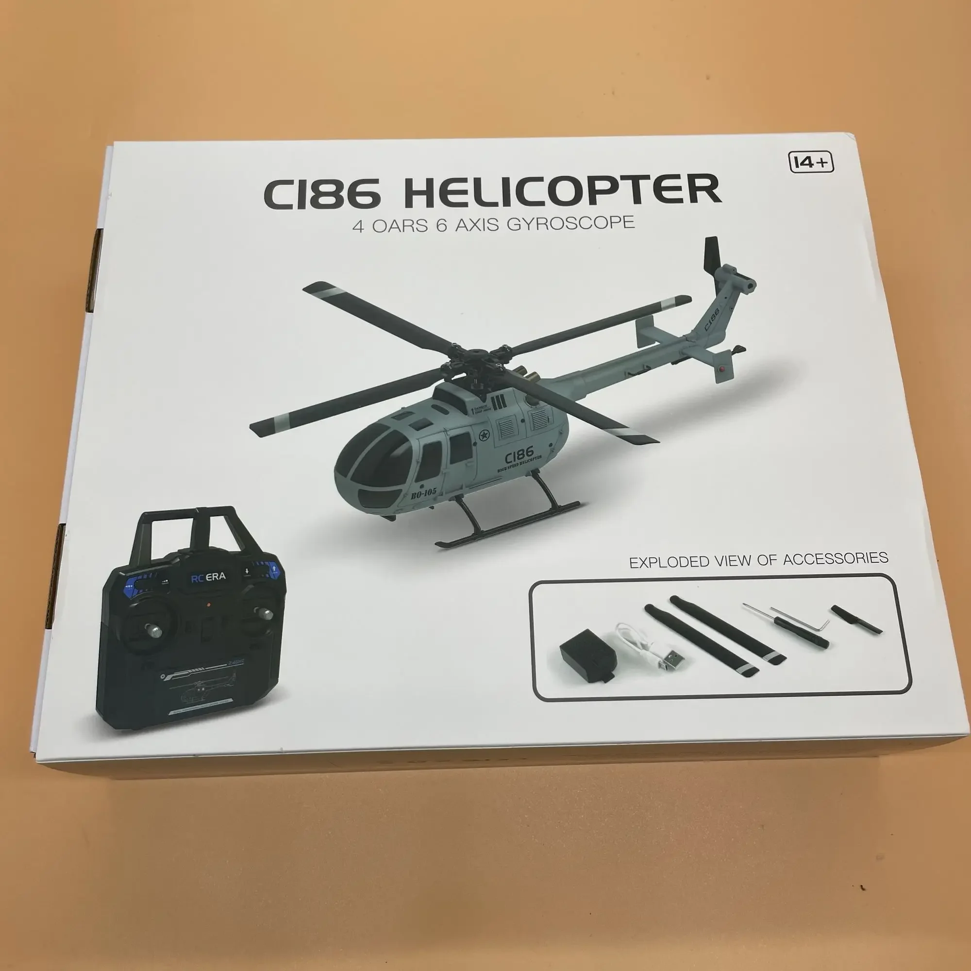 RC EAR C186 BO105/ E120 RC Helicopter Spare Parts Blade Frame Landing Gear Motor Engine Body Shell Bearing Propellers Swashplate
