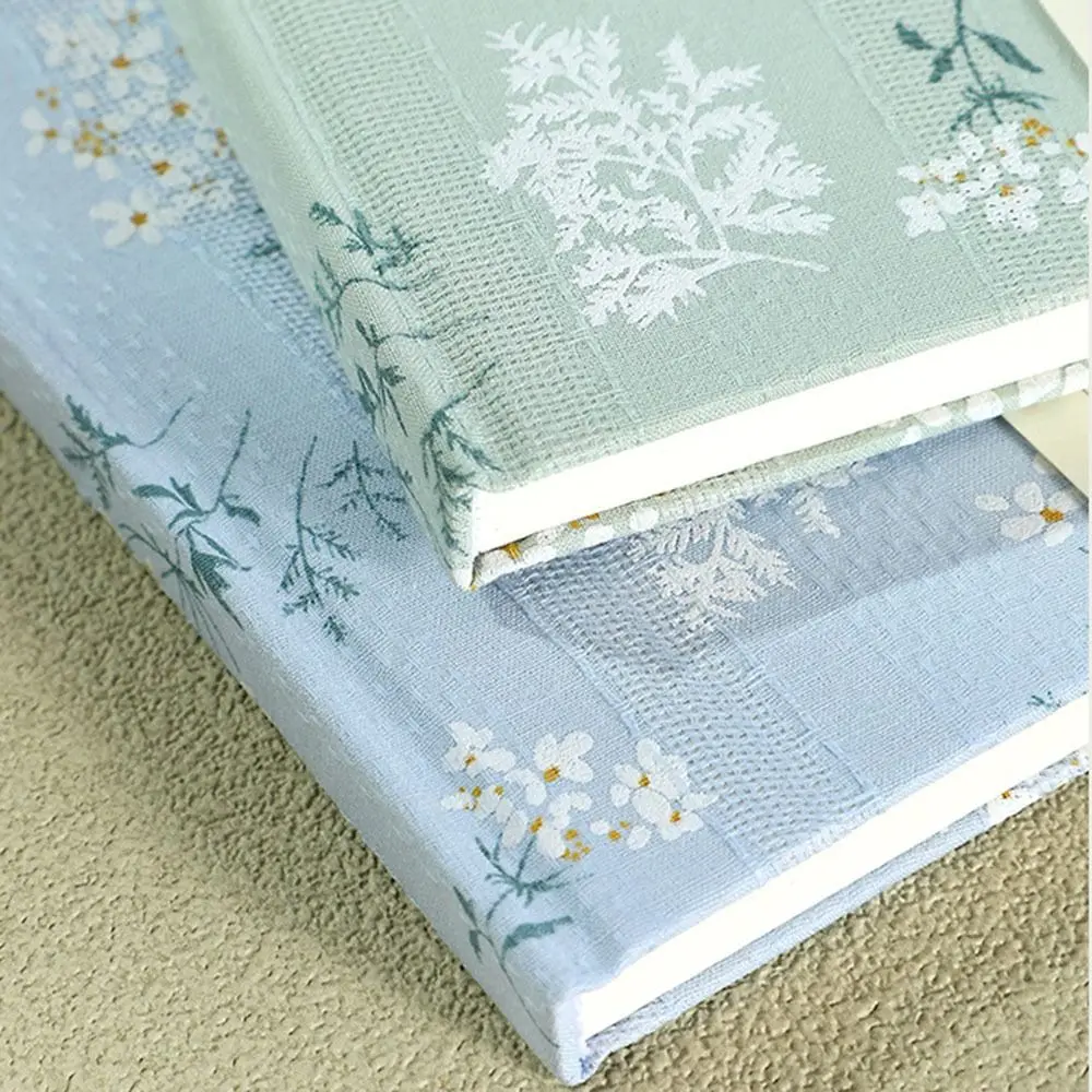 Stylish A5 Cloth Notebook Fabric Cover Morandi A5 Hand Ledger Thick Cotton Cloth Binding Embroidered Notebook