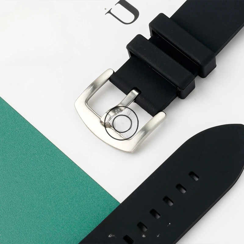 สายนาฬิกาข้อมือซิลิโคนกันน้ำสำหรับ Ax1803อาร์มานี่/Ax1802/Ax1050อุปกรณ์เสริมกลางแจ้งพร้อมอินเทอร์เฟซเว้า31X14มม. สายรัดของผู้ชาย