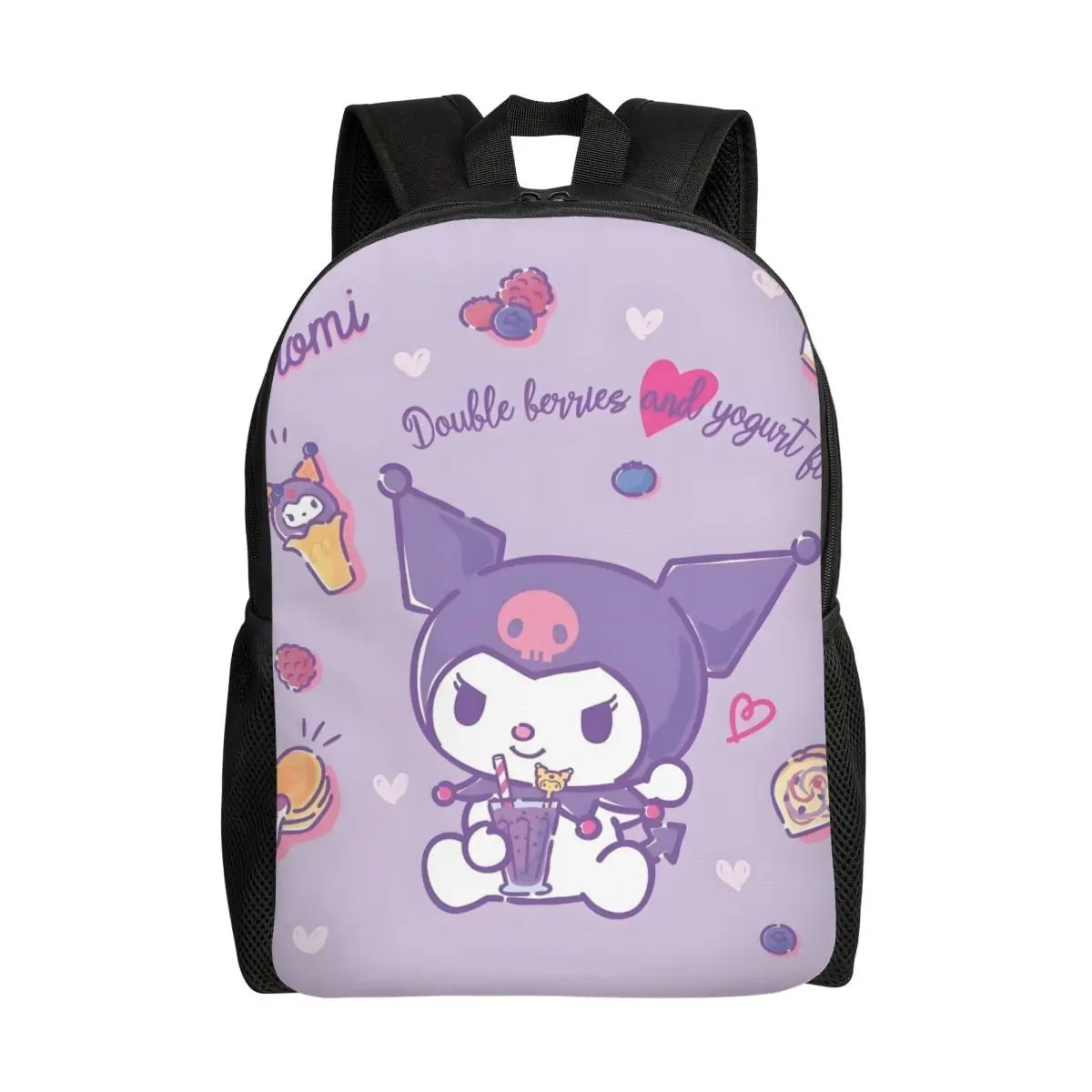 

Custom Kuromi Cartoon Laptop Backpack Women Men Fashion Bookbag for College School Student Bag