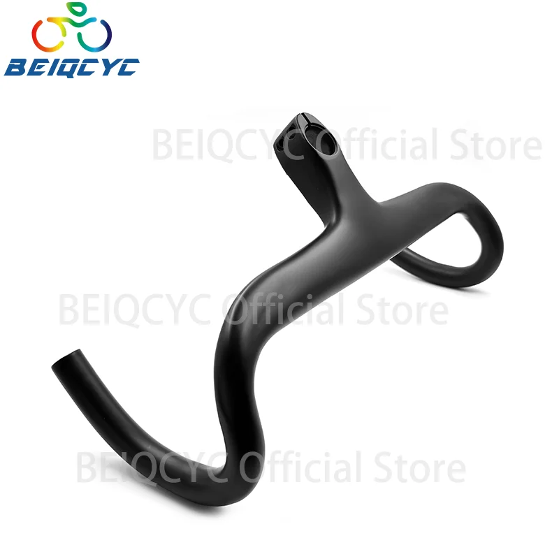 

400/420MM Aluminum Alloy Road Integrated Cockpit Drop Handlebar Racing Bike Internal Cable Hidden Trace Bent Handlebar Bike Part