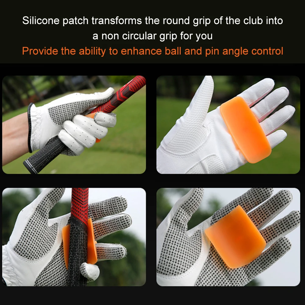 2Pcs Golf Finger Tape Anti Slip Golf Grip Strength Aid Silicone Golf Practice Grip Pad Golf Training Accessories