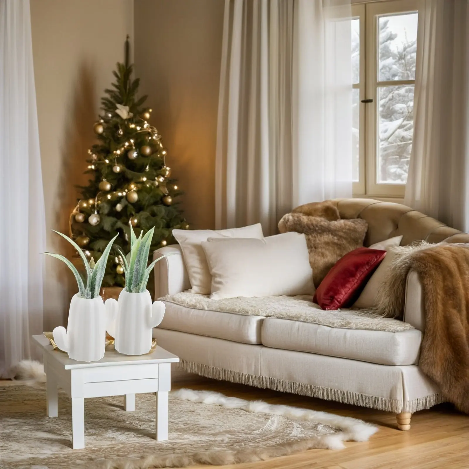 

2Pcs Lifelike Miniature Potted Plants for Dollhouse 1:12 Scale Realistic Artificial Greenery Decor Bonsai Succulent Fairy Garden