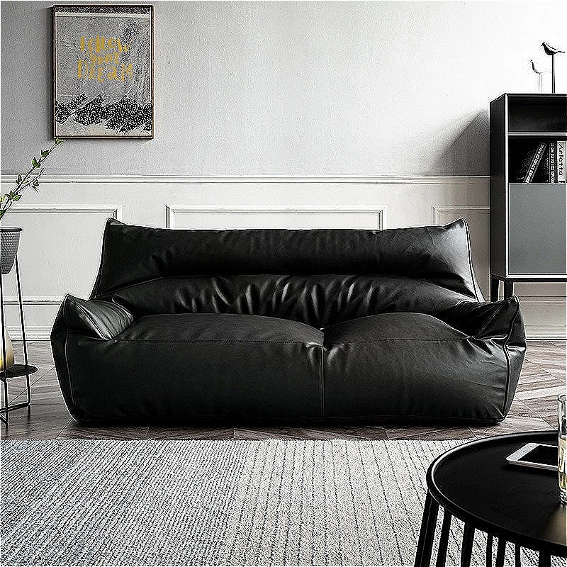 Bean Bag Lazy Sofa Tatami Living Room Bedroom Clothing Store Sofas Leather Black canapé compressée sous vide home furniture