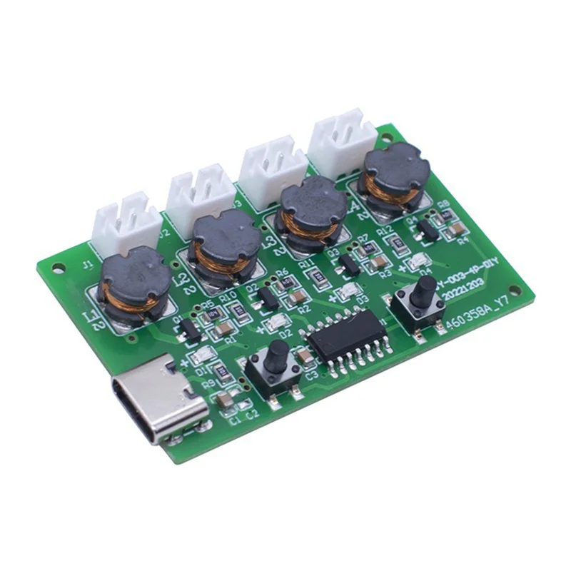 AS95-2X DC5V Type-C مرطب صغير لتقوم بها بنفسك أطقم ضباب صانع وسائق لوحة دوائر كهربائية 4 مبيد الانحلال فيلم البخاخة ورقة