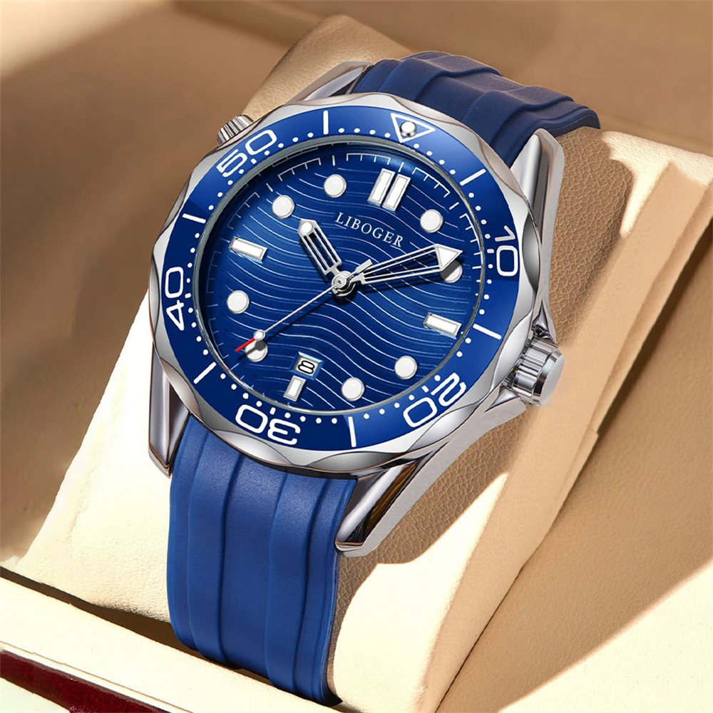 

Men's Luxury 300 Designer Series Watches 2024 Fashion Sport Calendar Silicone Quartz Watch For Men WristWatch Clock reloj hombre