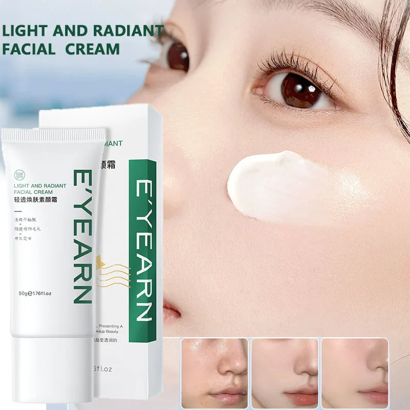 

Brightening Tone-Up Cream Light Coverage Hydrating Base, Evens Skin Tone for Natural No-Makeup Look, Daily Face Moisturizer