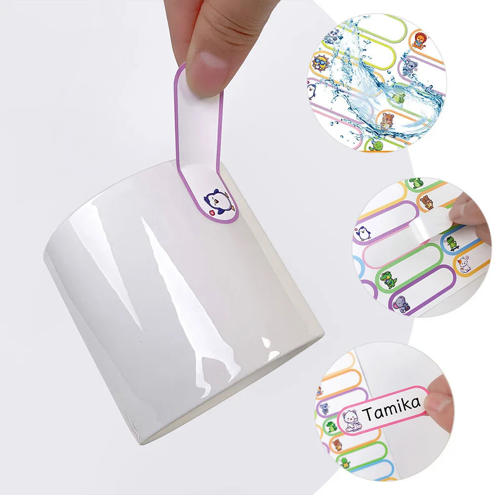 10 أوراق ملصقات علامات الاسم ملصقات لاصقة قابلة للكتابة لتنظيم الفصول الدراسية للاستخدام المنزلي علامات اسم فارغة لزجاجات المياه
