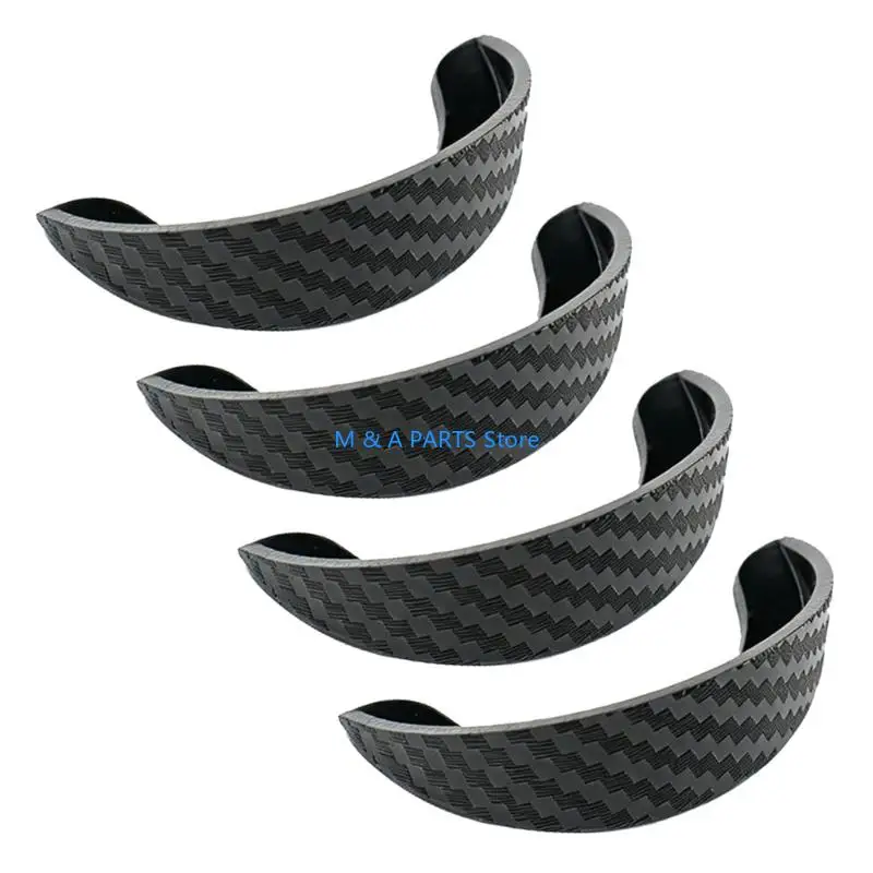 U1JF 2/4pcs Vehicle Camera Rain Cover, Black Curved PVC Cover with Adhesive Mount Simple Installation for Wet Parking, Everyday