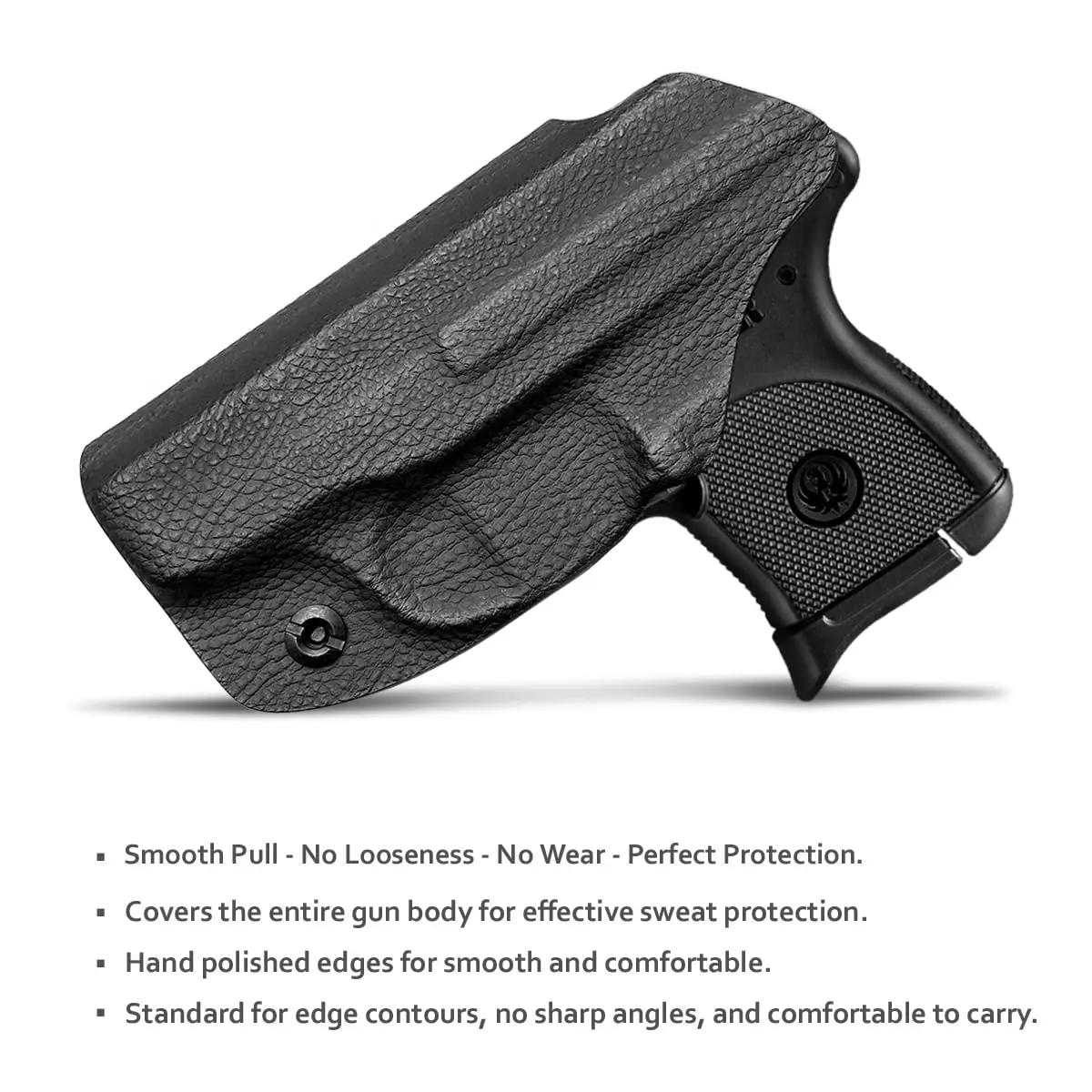 POLE.CRAFT Ruger LCP 380 Holster IWB Dermatoglyph Kydex For Ruger LCP 380 Without Attachments Such as Light/Laser