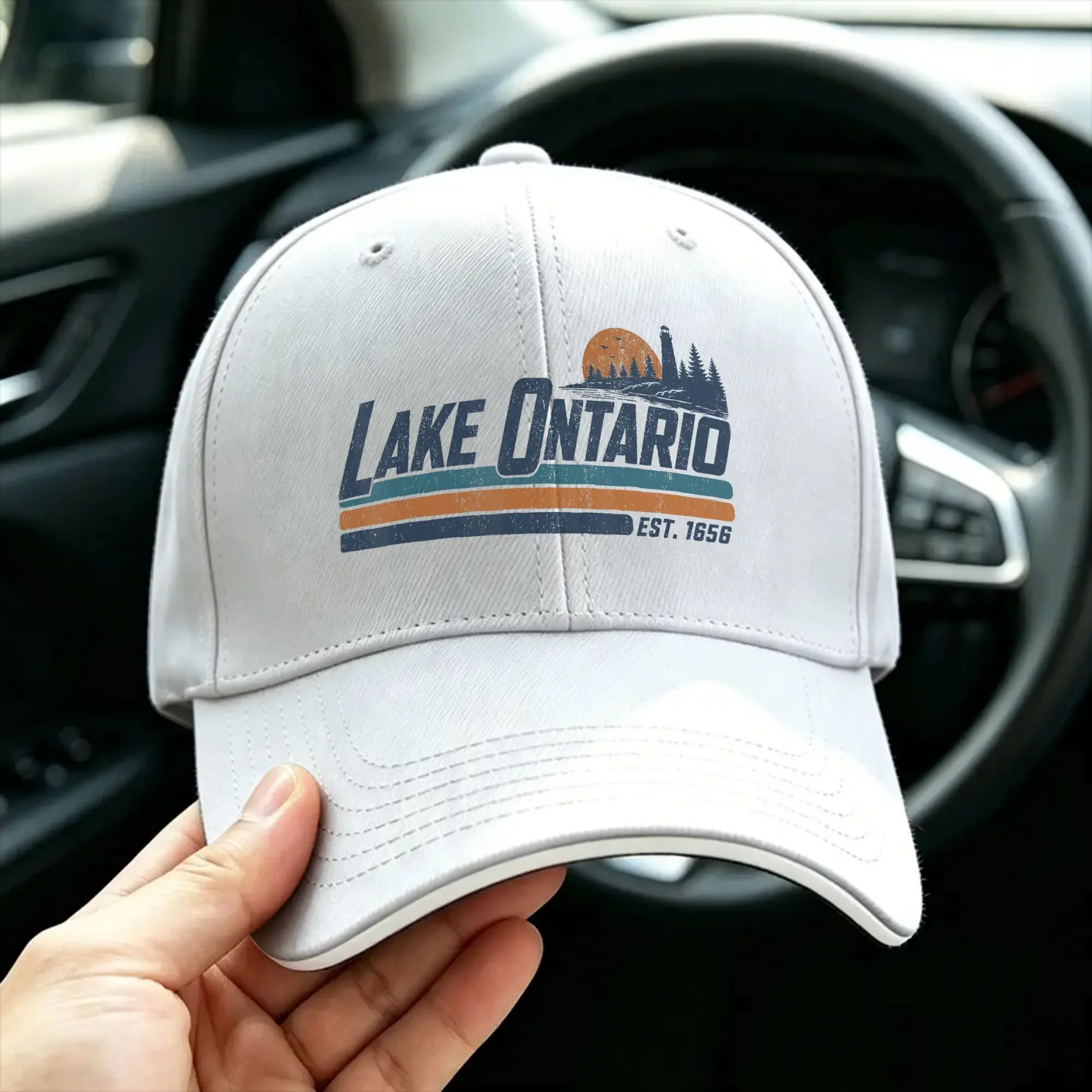 Lake Ontario Canada Baseball Cap Funny Political Female Male Design Trucker Hat Summer Hunting Camping Breathable Snapback Cap