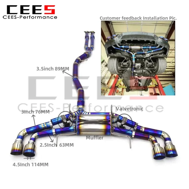 

Титановые выхлопные трубы для Nissan GTR GT-R R35 2008-2023, глушитель Catback с системой дистанционного управления Valvetronic