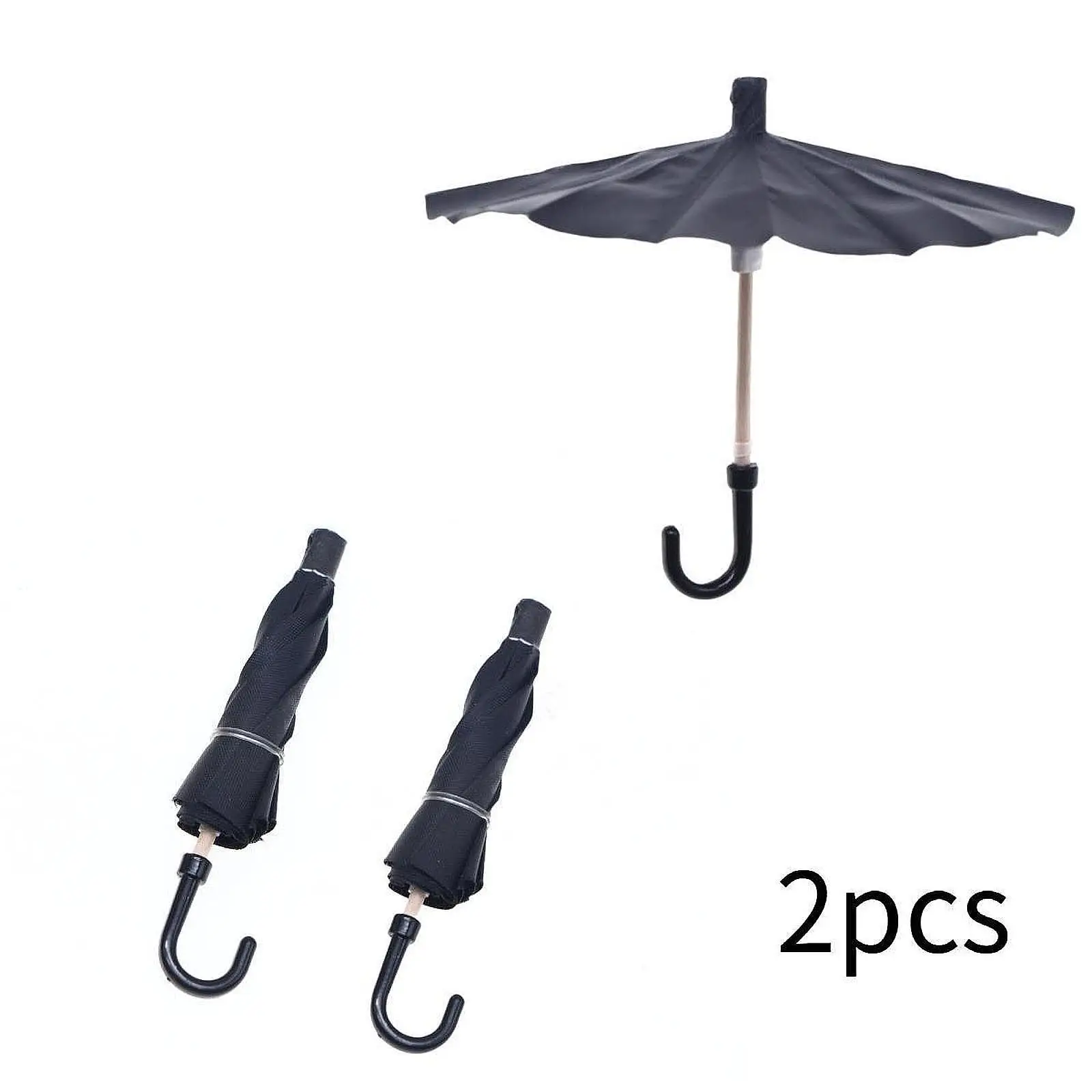 2 Stücke Maßstab 1:12 Puppenhaus Regenschirme 1/12 Puppenhaus Regenschirme Modell Leben Szene Puppenhaus Möbel Zubehör für Zuhause