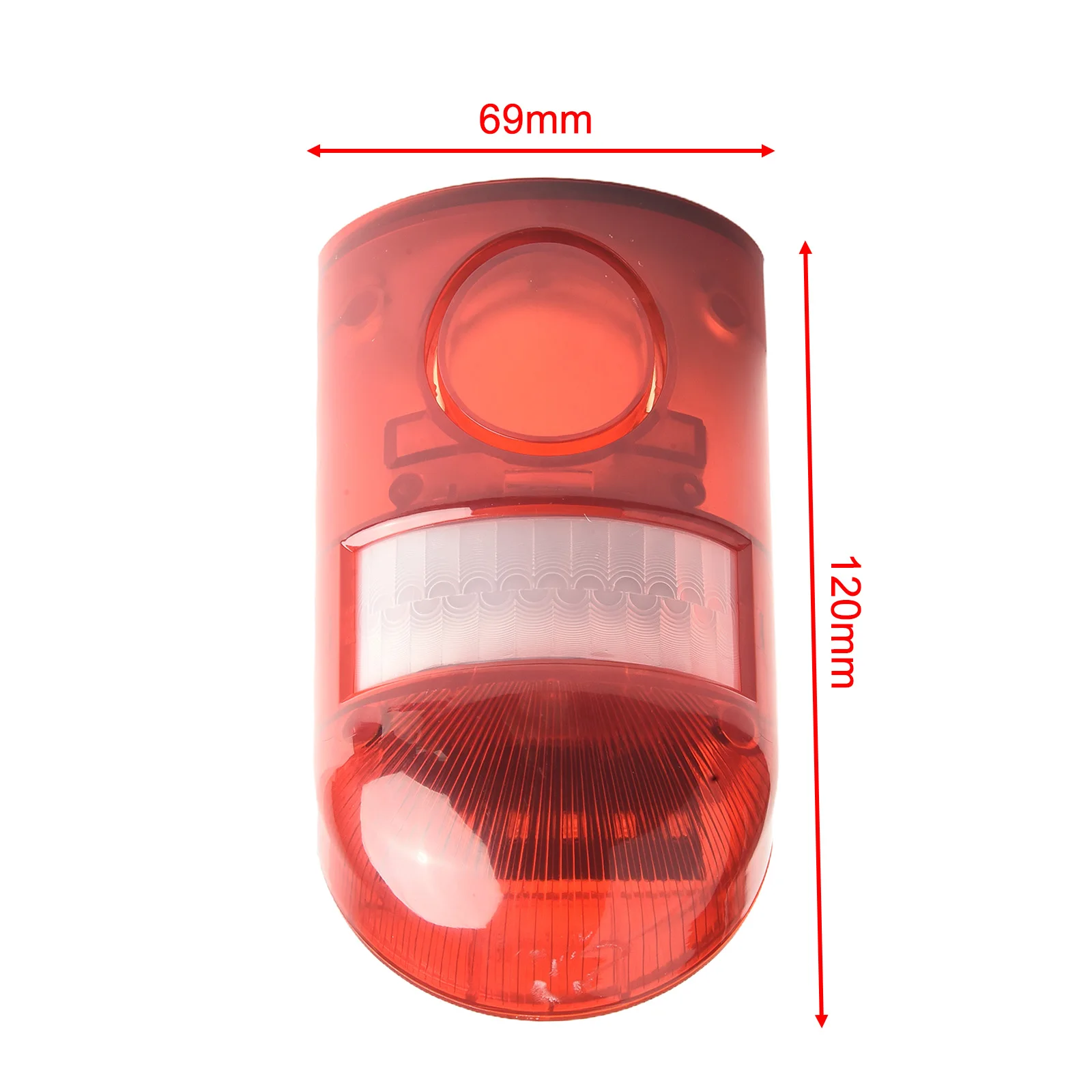 Solar Security Light Alarm IP65 Waterproof LED Motion Sensor Light Alarm Outdoor Motion Power Source Red Shell