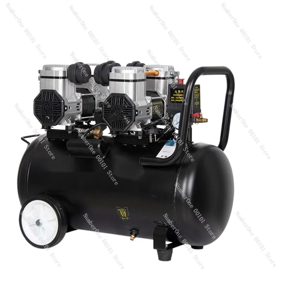 2200W 50L 200L/min 0.7Mpa Single Air Inlet Air Compressor  Pump Oil-free Black Carpenter Paint Dental Auto Repair