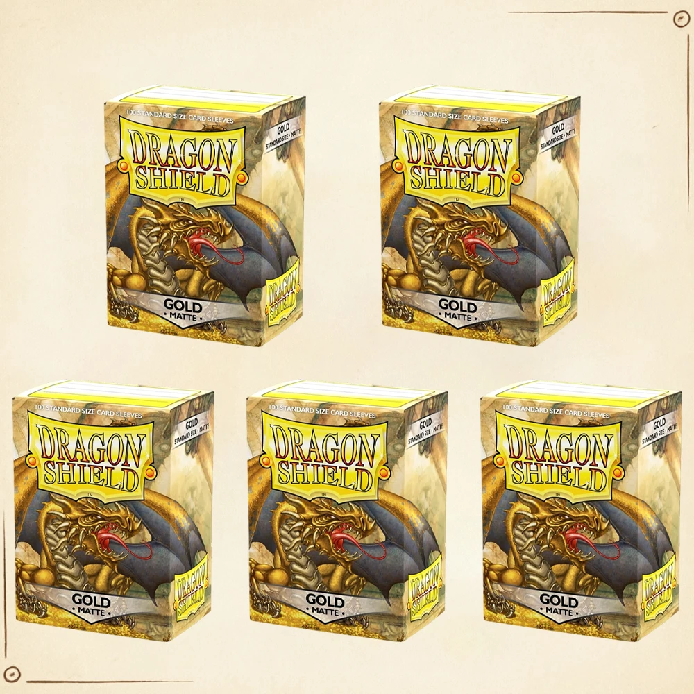 

Dragon Shield 5 Pack Value Set Gold Matte Card Sleeves A Great Choice for The Holidays