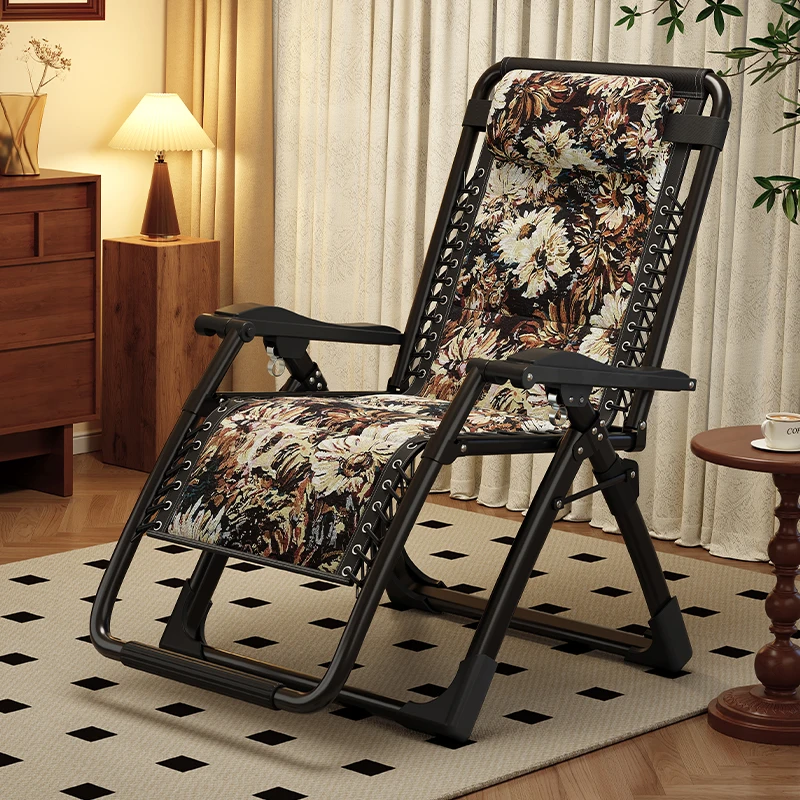 

Ergonomic Recliner Chair for Seniors Foldable Adjustable Lounge Chair Long Sitting Comfort for Relaxation & Rest Chaise Lounge