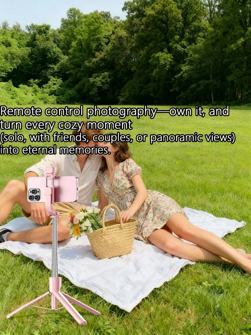 حامل ثلاثي القوائم من الألومنيوم تلسكوبي مع ضوء ملء وجهاز تحكم عن بعد متوافق مع البلوتوث #5