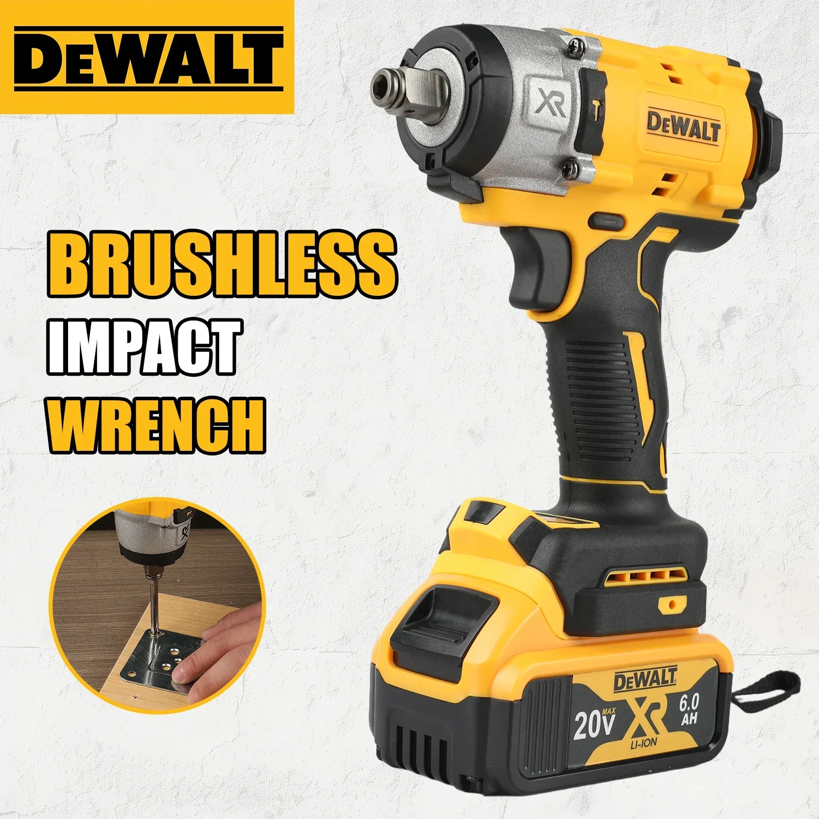 DEWALT DCF922 ATOMIC 20V 1/2 in.Cordless Impact Wrench:Variable Speed,Detent Pin Anvil The Ultimate Bare Tool for Precision Work