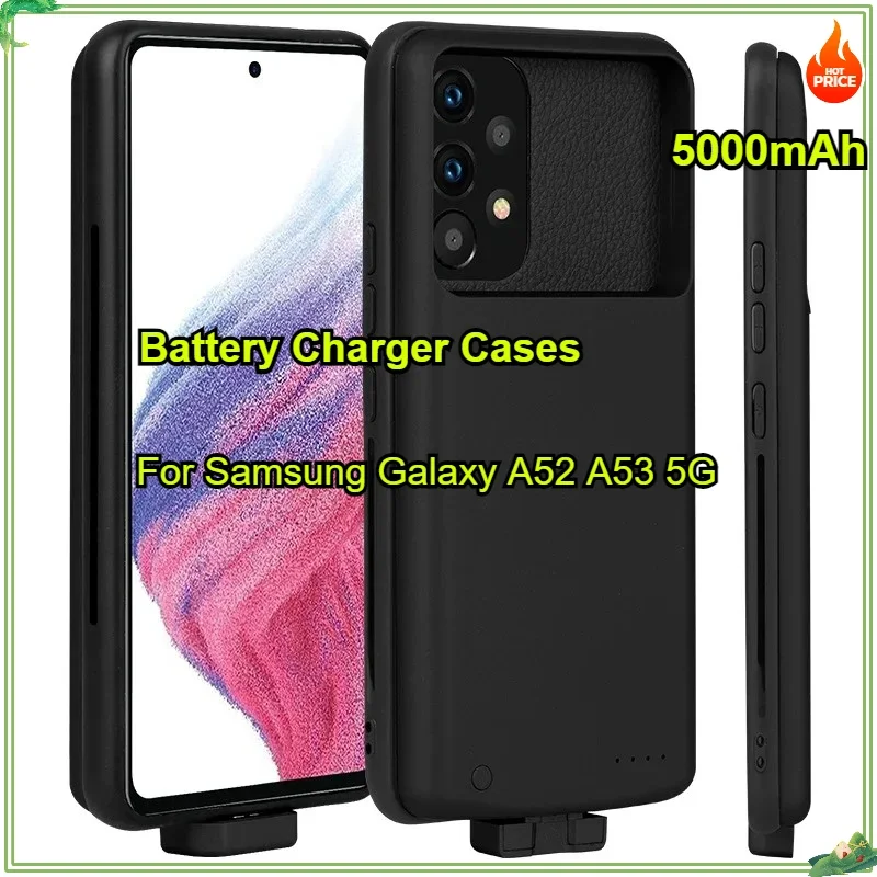 5000mAh Battery Cases for Samsung Galaxy A52 A53 5G Battery Power Bank Power Case for Samsung Galaxy A52 A53 Charger Case