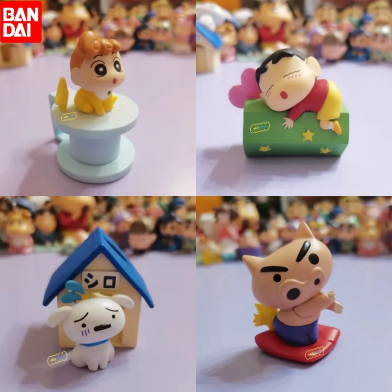 

5pcs/Set Genuine Bandai Crayon Shin-Chan Office Desktop Tools Gashapon Anime Action Figure Model Toy Blind Box Gift For Birthday